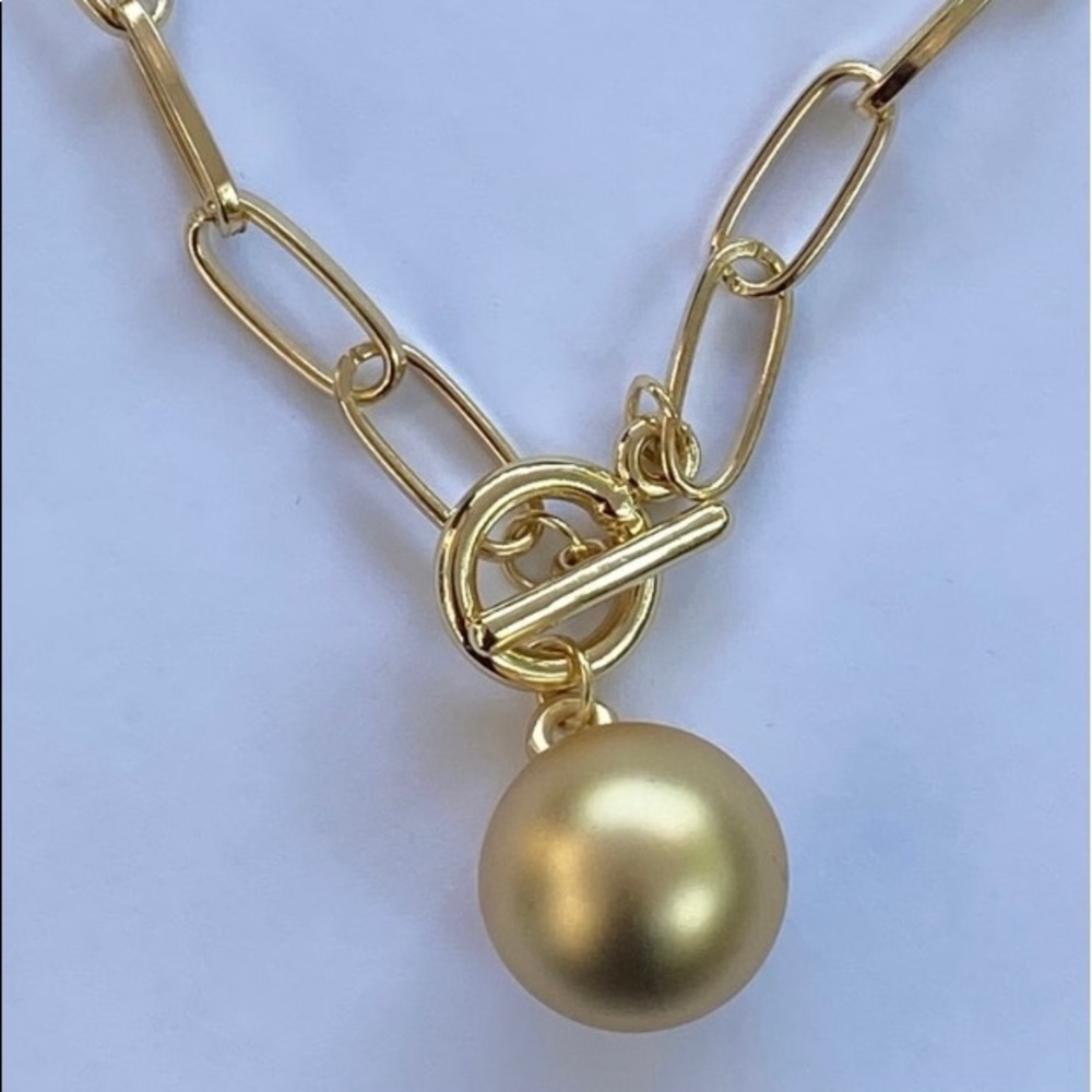 Gold Ball Necklace. New. Cornerstone Jewels.Gold Plated